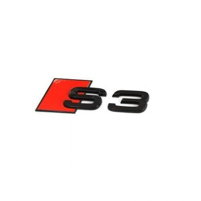 Original Audi S3 Schriftzug schwarz/ rot Tuning Exclusive Black Edition Emblem