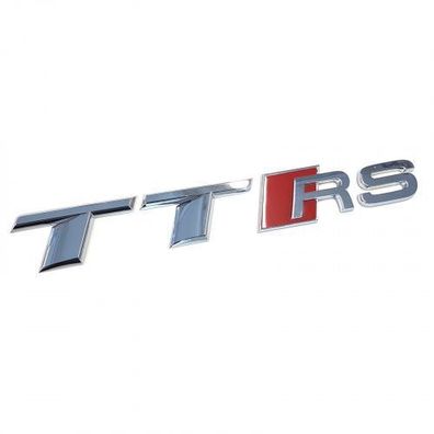 Original Audi Schriftzug TTRS Emblem Logo Aufkleber rot chrom 8S08537402ZZ