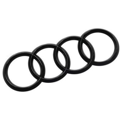 Original Audi Zeichen Heckklappe Ringe Black Edition Emblem Blackline Logo