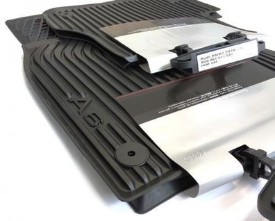 Original Audi A6 (C7 4G) Gummi Fußmatten 4-teilig schwarz Premium Gummimatten