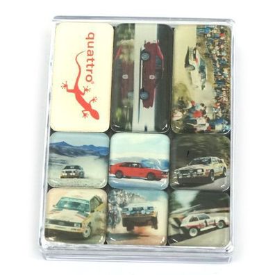 Audi Magnet quattro Kühlschrankmagnet Klassik Rallye Motorsport Gecko A16-2178