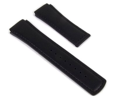 Junghans Apollo Uhrenarmband | Ersatzband Leder, schwarz 054/4323