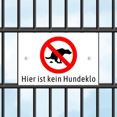 Zaunschild - Kein Hundeklo - Perfekt für Doppelstabmattenzäune
