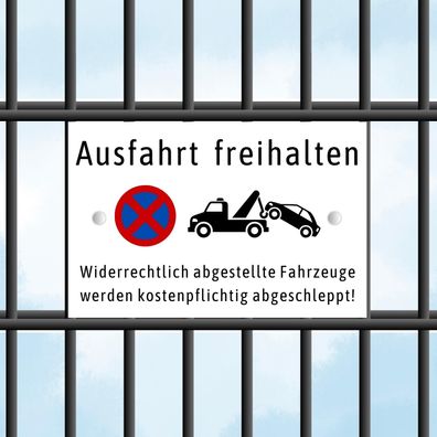 Zaunschild - Ausfahrt freihalten - Perfekt für Doppelstabmattenzäune