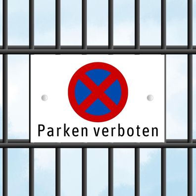 Zaunschild - Parken verboten - Perfekt für Doppelstabmattenzäune
