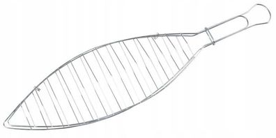 Fischbräter Fischhalter Für Fisch Und Gemüse Grillen BBQ Stahl Verchromt 41cm