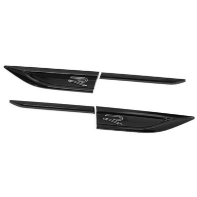 Original VW T-Roc Cabrio R-Line Plaketten seitlich Kotflügel Tür Emblem Logo schwarz