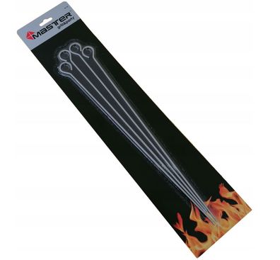Schaschlikspieße Grillspieße Fleischspieße Verchromtem Stahl 38cm Set 4 Stück