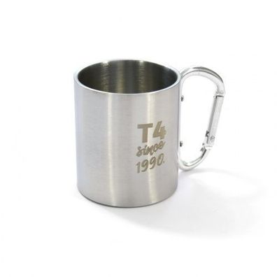 Original VW T4 Kaffeebecher Edelstahl Tasse Becher since 1990 Mug Karabiner