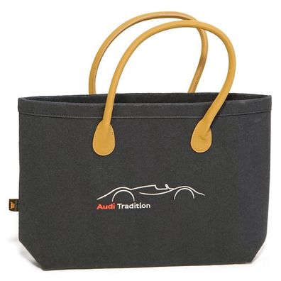 Tasche Audi Shopper Tradition Logo Tragetasche Umhängetasche dunkelblau A8-8607