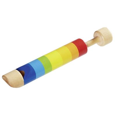 Goki Kolbenflöte aus Holz Regenbogenfarben Musikinstrument für Kinder 61918