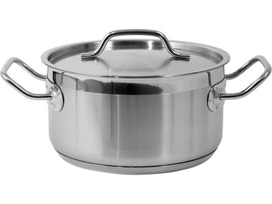 Profi Kochtopf Niedrig 20x10,5cm 3,3 Liter mit Deckel