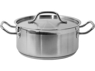 Profi Kochtopf Niedrig 24x11cm 5 Liter mit Deckel