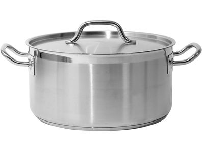 Profi Kochtopf Niedrig 32x16cm 12,9 Liter mit Deckel