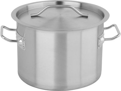 Profi Kochtopf Niedrig 25x18cm 9 Liter mit Deckel