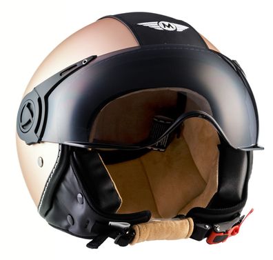 MOTO H44 Vintage BRONZE JET-HELM Armee Motorrad-Helm Roller Scooter Vespa ECE XS-XL
