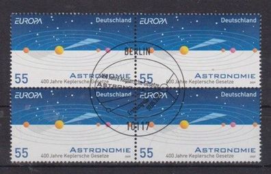 BRD 2009 gestempelt ESST Berlin 4er Block MiNr. 2732 Europa Astronomie