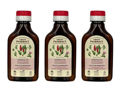 Klettenwurzelöl mit rotem Pfeffer 3 x 100 ml Haaröl Kletten Öl Haarwachstum