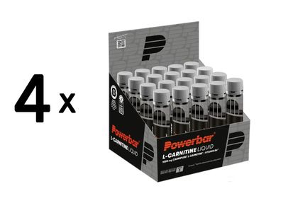 4 x Powerbar L-Carnitine Liquid Ampoules (20x25ml) Unflavoured