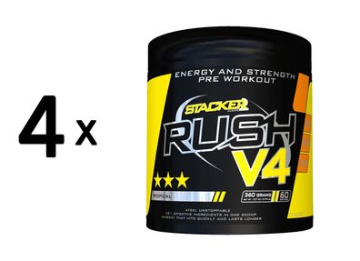 4 x Stacker2 Rush V4 (60 serv) Tropical