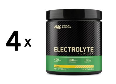 4 x Optimum Nutrition Electrolyte Powder (264g) Lemon