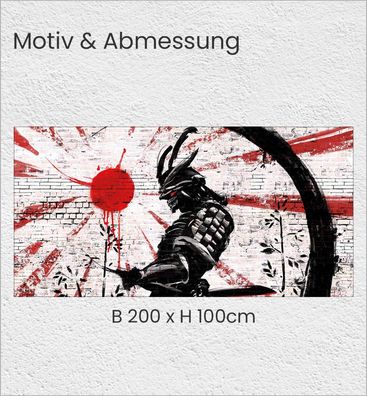 Tischfolie Dämonen Samurai mit Katana Bubblefree selbstklebend Folie