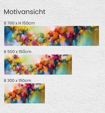 Zaunbanner Blühendes Blütenfeld mit fliegenden Schmetterlingen Sicht Garten Zaun