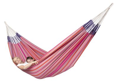 La Siesta Modesta Flamingo - Kingsize- Hängematte aus Biobaumwolle, rosa Hängem