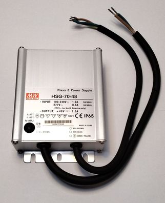Mean Well HSG-70-48 LED Netzteil KSQ 72W 48V 1.5A CV + CC einstellbar IP65