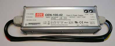 Mean Well CEN-100-42 LED Netzteil KSQ 96W 42V 2,28A CC+CV einstellbar IP66