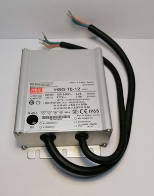 Mean Well HSG-70-12 Led Netzteil KSQ 60W 12V 5A CV + CC einstellbar IP65