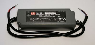 Mean Well NPF-60-15 Led Netzteil KSQ 60W 15V 4A CV + CC IP67