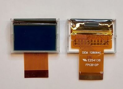 LCD STN Grafikdisplay DEM128064CSBH-PWN 128x64 weiß/blau Display Elektronik