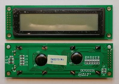 LCD FSTN Display DEM20231FGH-PW 20x2 schwarz/weiß Display Elektronik