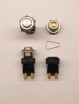 Bulgin H8350RPAAA Druckschalter IP66 2xE/A 250V 16A Edelstahl vandalensicherer