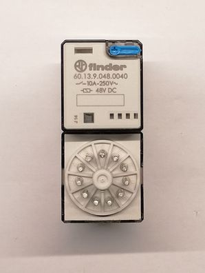 Finder 60.13.9.048.0040 Steckrelais 48VDC - 3 Wechsler 250/10A