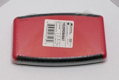Hammond 1553DRDBKBAT Kunststoff Gehäuse 147x89x24 rot/schwarz mit Batteriefach