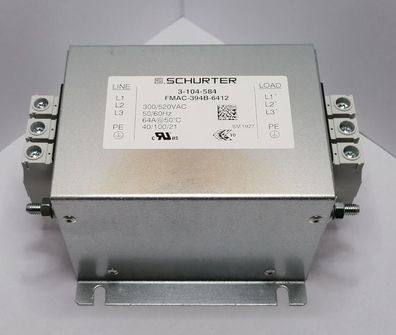 Schurter Netzfilter FMAC-394B-6412 NEO 3-104-584 3-Phasig 520VAC 64A
