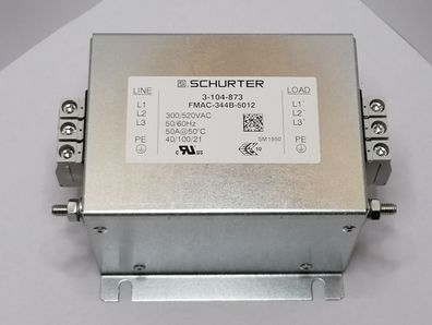 Schurter Netzfilter FMAC-344B-5012 NEO 3-104-873 3-Phasig 520VAC 50A