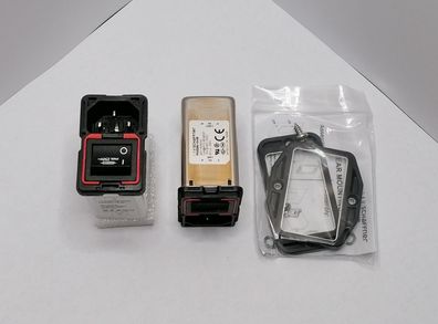 Schaffner FN9280-10-06 Netzfilter IEC 250V/10A Einbau mit Schalter+Kaltgerätebuchse