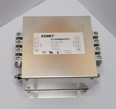 Kemet FLLD4008ATHT3 FIL4008 Netzfilter 3-phasig+N 4008 8A 530/305VAC