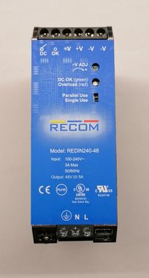 Recom REDIN240-48 Netzteil DIN Hutschiene 240W 48V 5A CV