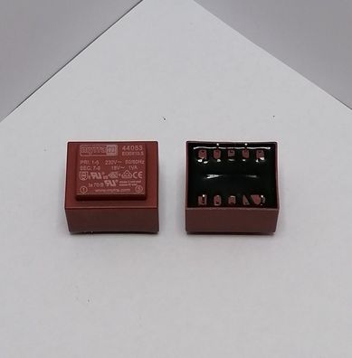 Printtrafo MT44053 Myrra 1VA Primär 230V Sekundär 18V 56mA