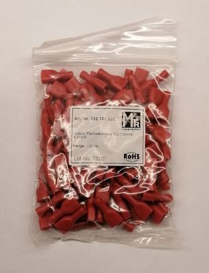MTR vollisolierte Flachsteckhélsen 0,5-1,0mmÂ² / 6,3x0,8 (100Stk)