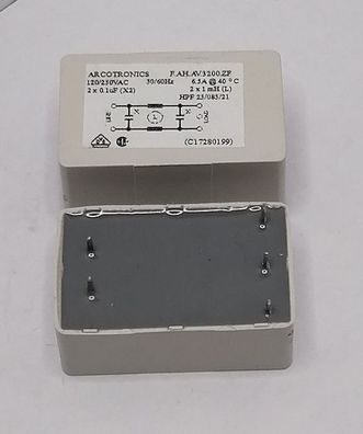 Kemet FAHAV3200ZF000 FIL3200ZF-6,5PCB Netzfilter 1-phasig FIL3200ZF 6,5A 250VAC