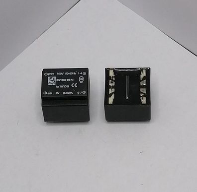 Printtrafo BV2020171 Hahn 0,35VA Primär 400V Sekundär 9V 39mA kurzschlussfest
