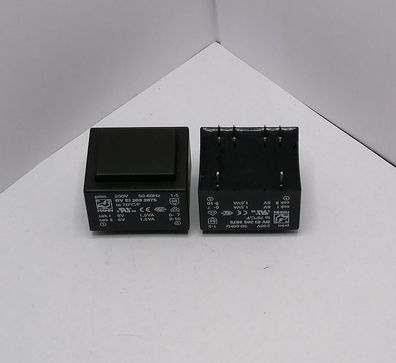 Printtrafo BVEI3032875 Hahn 1,5VA Primär 230V Sekundär 2x6V 125mA