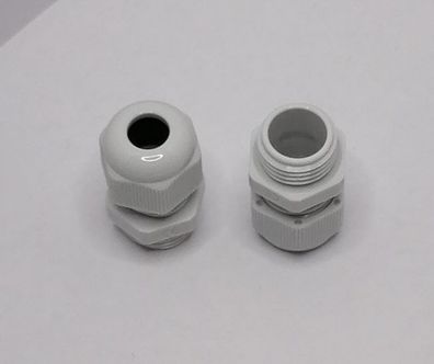 10 Stk Essentra Components Kabelverschraubung M16x1,5 Lichtgrau IP68 Metrisch