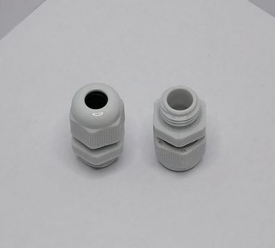 25 Stk Essentra Components Kabelverschraubung M12x1,5 Lichtgrau IP68 Metrisch