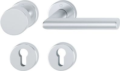 Rosettengrt. Ams.58/42KV/42KVS/1400 Alu. F1 rd. PZ DIN L/R fl. D/K HOPPE